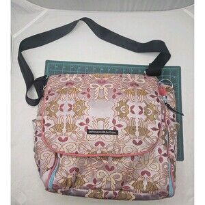 PETUNIA PICKLE BOTTOM Brocade Tote Diaper Bag Baby Backpack Pink